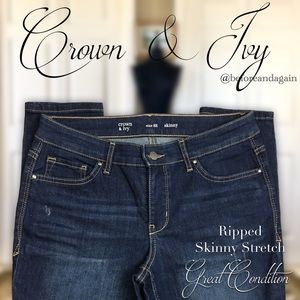 Ripped Stretch Jeans By Crown & Ivy